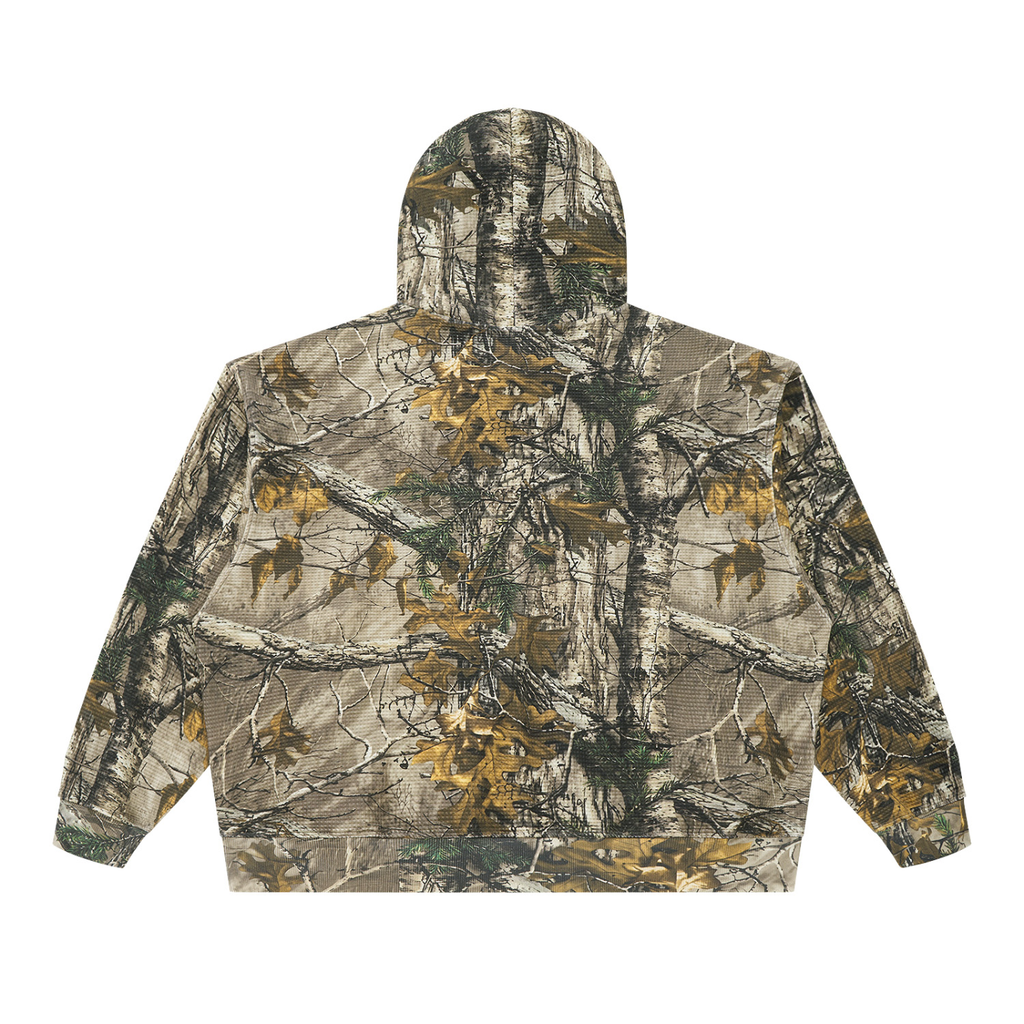 Buckaroo Waffle Tree Camo Boxy Hoodie