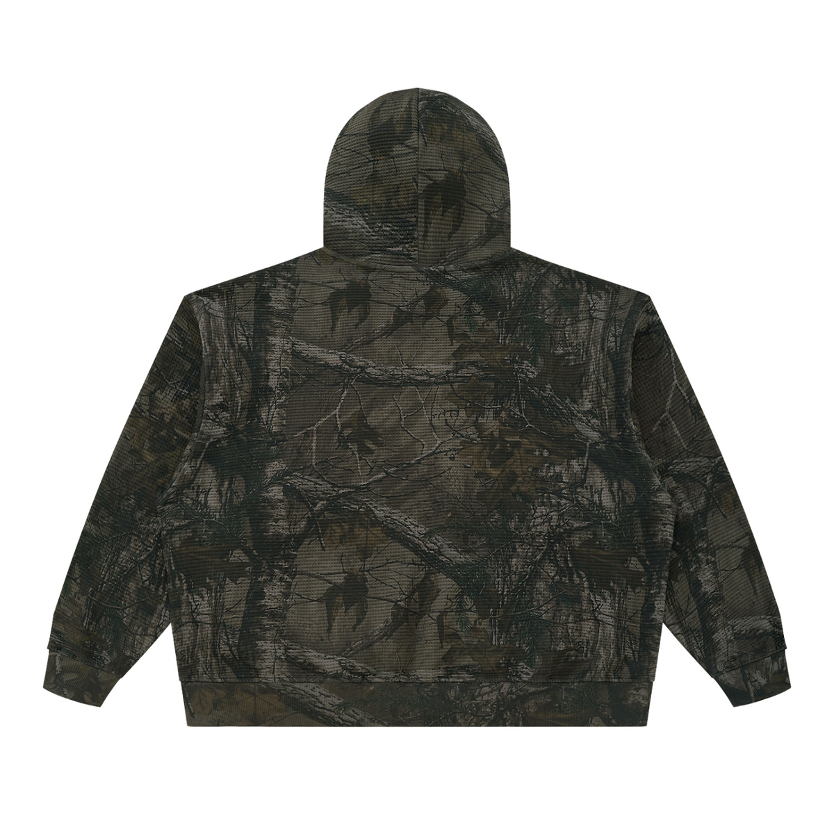 Buckaroo Waffle Tree Camo Boxy Hoodie