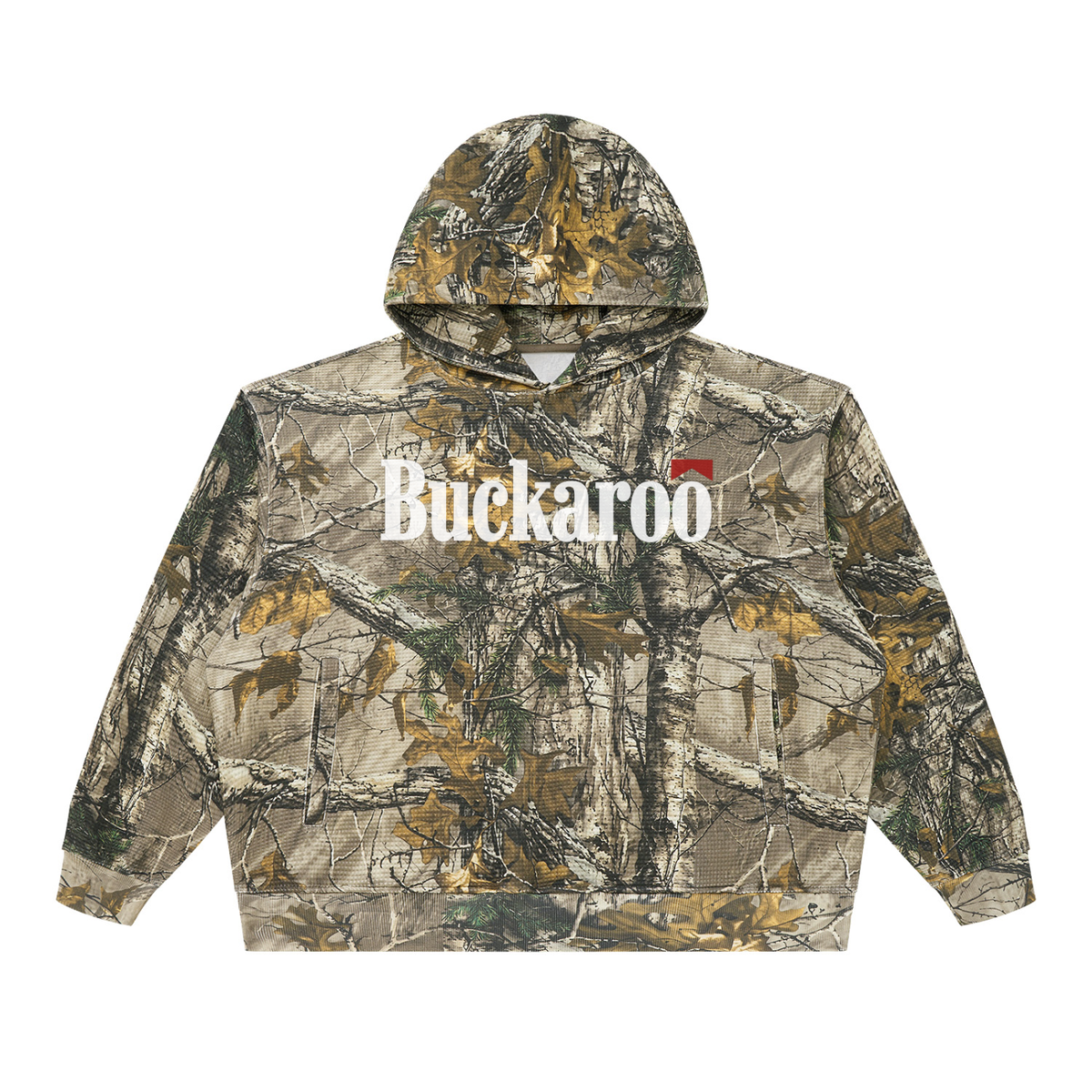 Buckaroo Waffle Tree Camo Boxy Hoodie